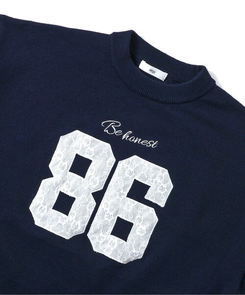 algy（アルジー）の「スムースナンバリングBIGニット（ニット/セーター・キッズ・ブラック/オフホワイト/ネイビー・XX-SMALL/X-SMALL/SMALL/MEDIUM）」の17枚目の写真