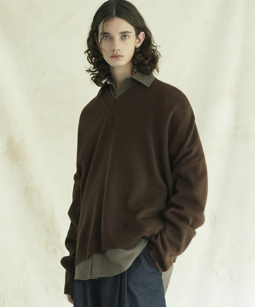 AVANDRESS(アバンドレス )の「V-neck Overfit Knit - 6 COL(ニット/セーター・レディース・グリーン・1/2)」の7枚目の写真