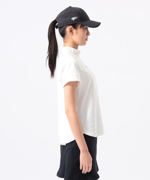 BEAMS GOLF(ビームスゴルフ)の「ORANGE LABEL / バックタック ロゴモックネックシャツ(スウェット・レディース・ネイビー/ホワイト・MEDIUM/LARGE/SMALL)」の7枚目の写真