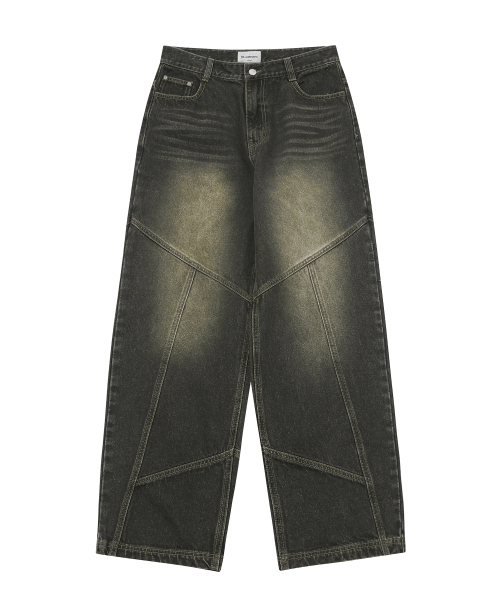 F.ILLUMINATE(フィルミネイト)の「ワイドパネルデニムパンツ-ブラック(デニムパンツ・レディース・その他・SMALL/MEDIUM/LARGE)」の2枚目の写真