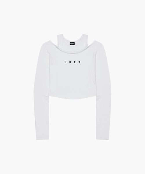 HDEX（エイチデックス）の「ウィメンズブリセンレイヤードロングスリーブ (ホワイト)（Tシャツ/カットソー・レディース・ホワイト・LARGE/MEDIUM/SMALL）」の2枚目の写真