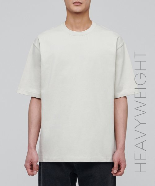 MUSINSA STANDARD（ムシンサスタンダード）の「ヘビーウェイトリラックスクルーネックTシャツ[ダスティクリーム]（Tシャツ/カットソー・メンズ・その他・X-LARGE/XX-LARGE/XXX-LARGE/SMALL/MEDIUM/LARGE）」の2枚目の写真