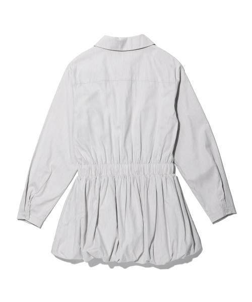 YOUHEE(ユヒ)の「YOUHEE STRIPE BALLON SHIRTS DRESS IVORY(ワンピース・レディース・その他・FREE)」の3枚目の写真