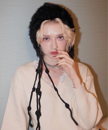 IMARI（イマリ）の「【 IMARI / イマリ 】 フェイクファー タッセル キャップ #（キャップ）」