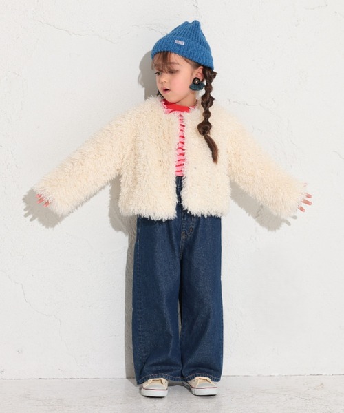 Ocean&Ground（オーシャン&グラウンド）の「ｴｺﾌｧｰｼﾞｬｹｯﾄ（ブルゾン・キッズ・アイボリー/ブラウン/レッド/ブラック・110/120/100/130/140/90）」の6枚目の写真