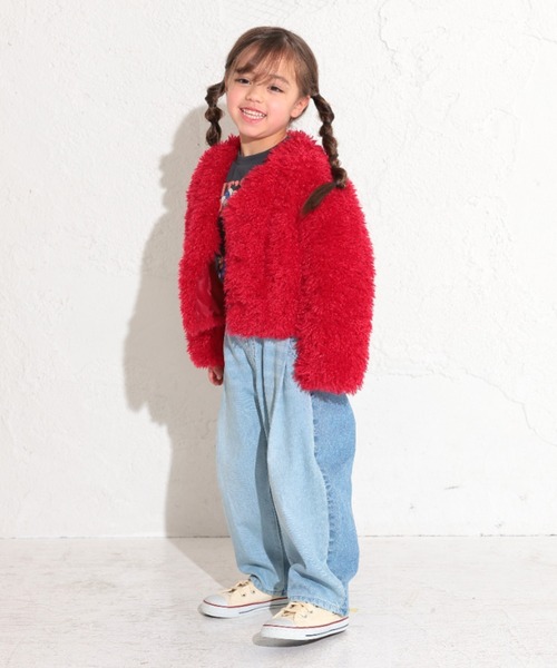 Ocean&Ground（オーシャン&グラウンド）の「ｴｺﾌｧｰｼﾞｬｹｯﾄ（ブルゾン・キッズ・アイボリー/ブラウン/レッド/ブラック・110/120/100/130/140/90）」の12枚目の写真