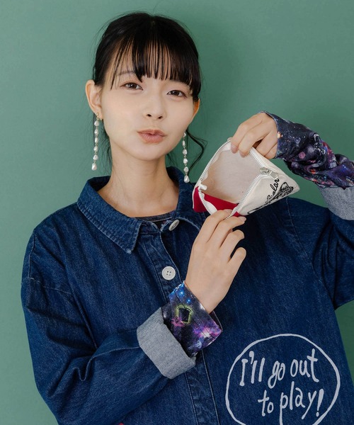 ScoLar(スカラー)の「653830:スカラーちゃん×ネコ配色フラットポーチ(ポーチ・レディース・グリーン/オレンジ/ピンク/ネイビー/パープル・FREE)」の6枚目の写真