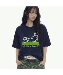 [ユニセックス]ドローイングパピーストロール半袖Tシャツ_4カラー