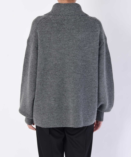 AKTE(アクテ)の「ハーフジップニットプルオーバー(ニット/セーター・レディース・ピンク/チャコールグレー・FREE)」の22枚目の写真