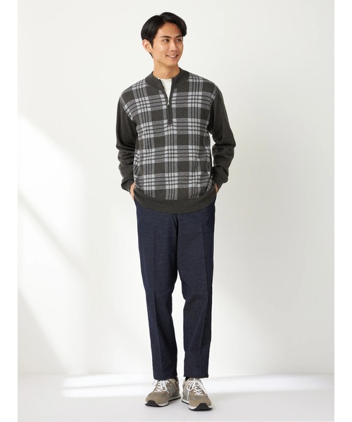 McGREGOR（マックレガー）の「ジャガードチェックプルオーバー（ニット/セーター・メンズ・チャコール/バイオレット・M/L）」の6枚目の写真