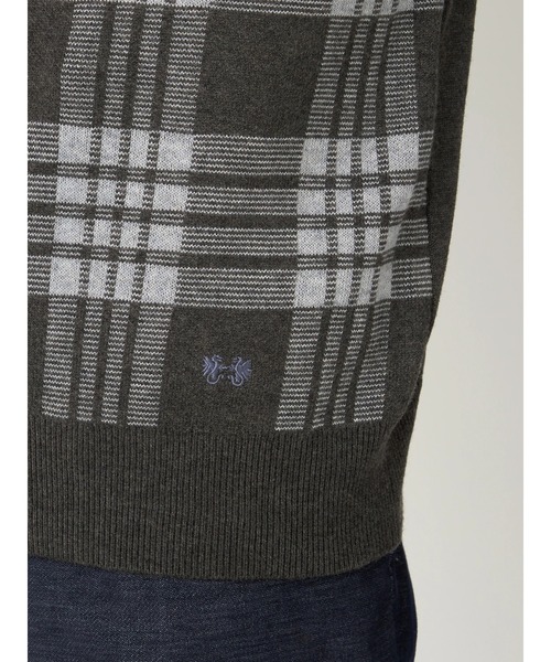 McGREGOR（マックレガー）の「ジャガードチェックプルオーバー（ニット/セーター・メンズ・チャコール/バイオレット・M/L）」の9枚目の写真