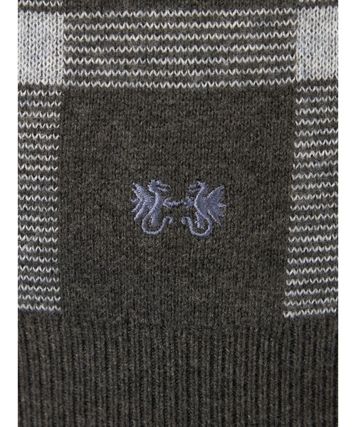 McGREGOR（マックレガー）の「ジャガードチェックプルオーバー（ニット/セーター・メンズ・チャコール/バイオレット・M/L）」の10枚目の写真