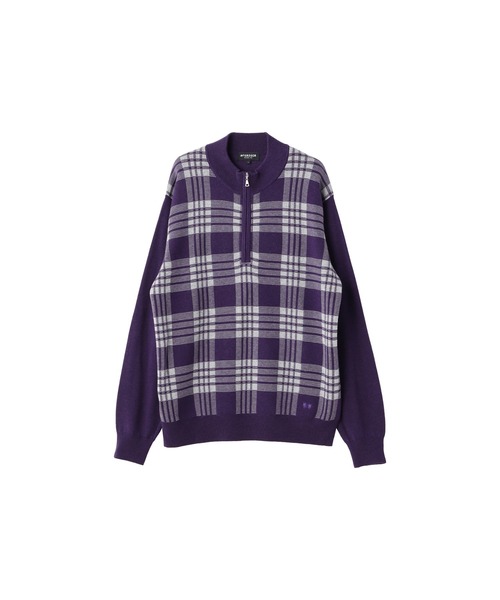 McGREGOR（マックレガー）の「ジャガードチェックプルオーバー（ニット/セーター・メンズ・チャコール/バイオレット・M/L）」の13枚目の写真