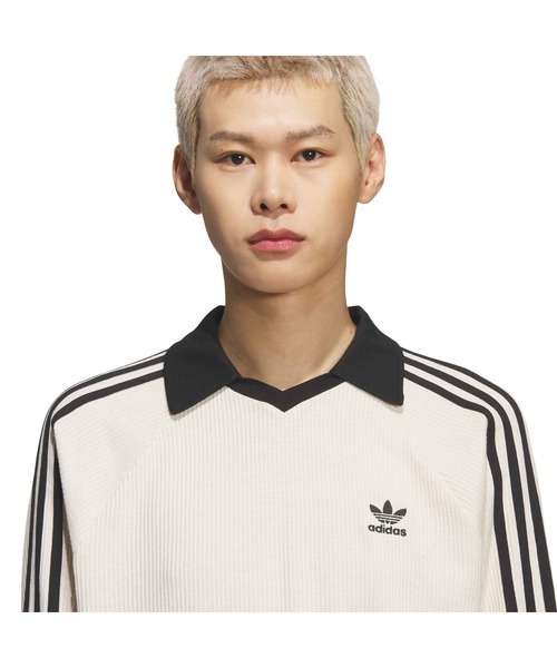 adidas WAFFLE LONG SLEEVE POLO / アディダス ワッフル ロング