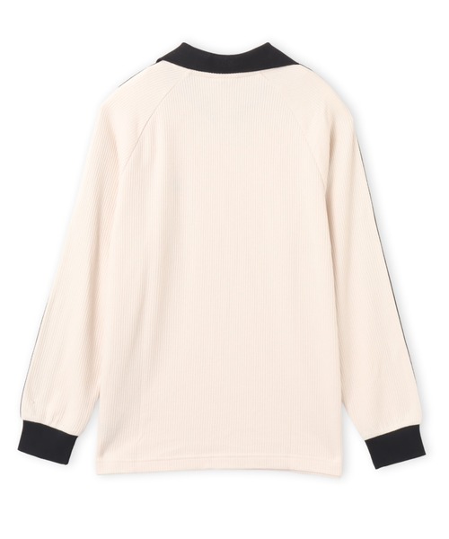 adidas(アディダス)の「adidas WAFFLE LONG SLEEVE POLO / アディダス ワッフル ロング スリーブ ポロ【SP】(ポロシャツ・メンズ・ホワイト・XS/S/M/L/XL/XXL)」の8枚目の写真