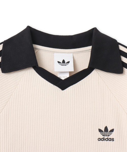adidas WAFFLE LONG SLEEVE POLO / アディダス ワッフル ロング