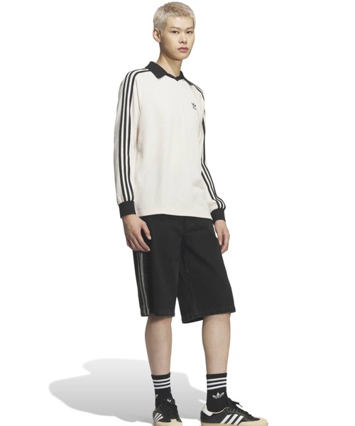 adidas(アディダス)の「adidas WAFFLE LONG SLEEVE POLO / アディダス ワッフル ロング スリーブ ポロ【SP】(ポロシャツ・メンズ・ホワイト・XS/S/M/L/XL/XXL)」の12枚目の写真