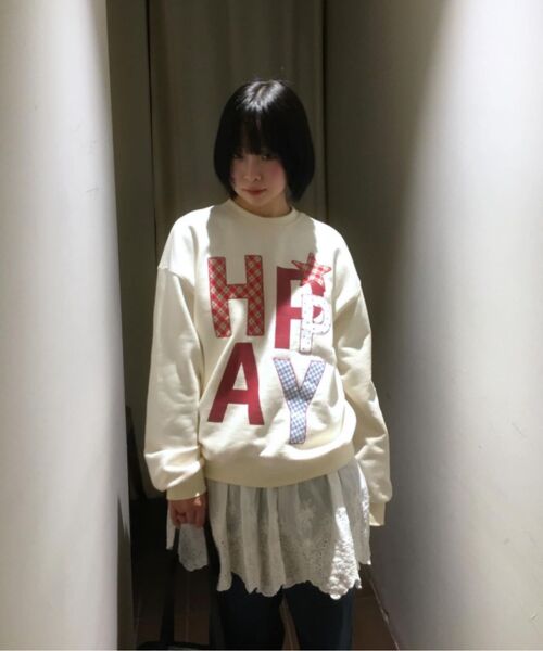WaiKei(ワイケイ)の「HAPPY パッチワーク スウェット アイボリー(スウェット・レディース・その他・1/2)」の13枚目の写真