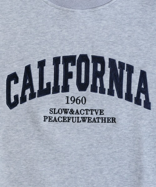 ap retro（アプレトロ）の「ロゴ刺繍オーバーサイズスウェット / Bigトレーナー（スウェット・レディース・オートミール/ネイビー/ブラウン/グレー/ベージュ/グリーン/ライトブルー・FREE）」の19枚目の写真