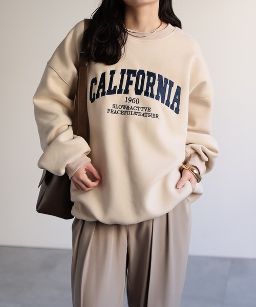 セール】ロゴ刺繍オーバーサイズスウェット / Bigトレーナー