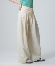 UNKNOWN PLANET（アンノウンプラネット）の「Tutu Wide Curved Cotton Pants Beige（デニムパンツ）」