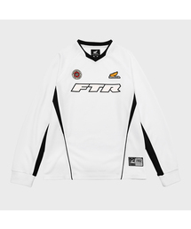 Motorcycle Artwork Color Block Long Sleeve White