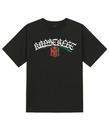KTB0160 レタリングカット半袖Tシャツ - ブラック