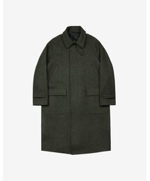 Bonheur Wool Balmacaan Coat (Khaki)