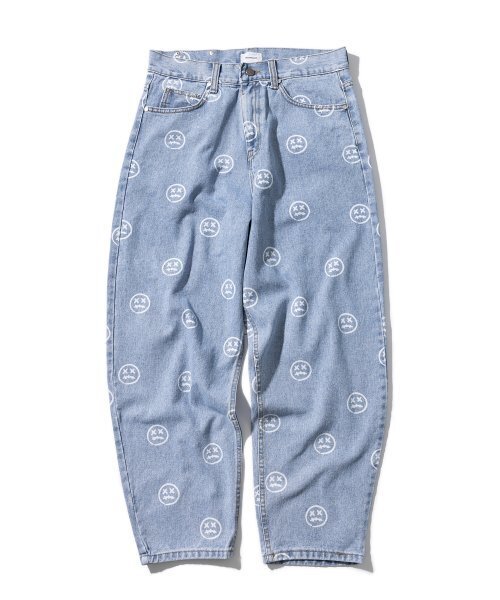MASSNOUN(マスノウン)の「スマイルパターンデニムパンツ MSOJP003-BL(デニムパンツ・レディース・その他・LARGE)」の1枚目の写真