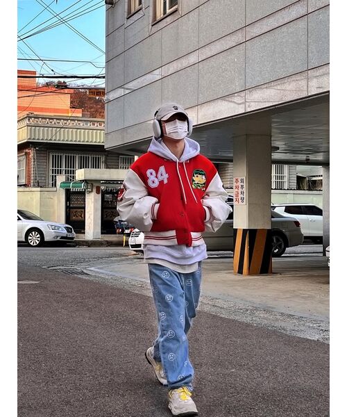 MASSNOUN(マスノウン)の「スマイルパターンデニムパンツ MSOJP003-BL(デニムパンツ・レディース・その他・LARGE)」の5枚目の写真