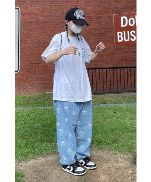 MASSNOUN(マスノウン)の「スマイルパターンデニムパンツ MSOJP003-BL(デニムパンツ・レディース・その他・LARGE)」の9枚目の写真