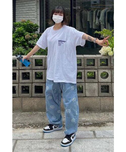 MASSNOUN(マスノウン)の「スマイルパターンデニムパンツ MSOJP003-BL(デニムパンツ・レディース・その他・LARGE)」の12枚目の写真