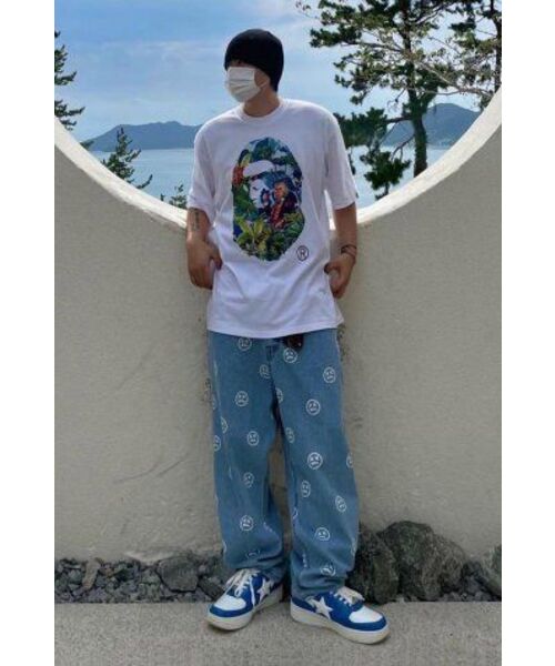 MASSNOUN(マスノウン)の「スマイルパターンデニムパンツ MSOJP003-BL(デニムパンツ・レディース・その他・LARGE)」の13枚目の写真