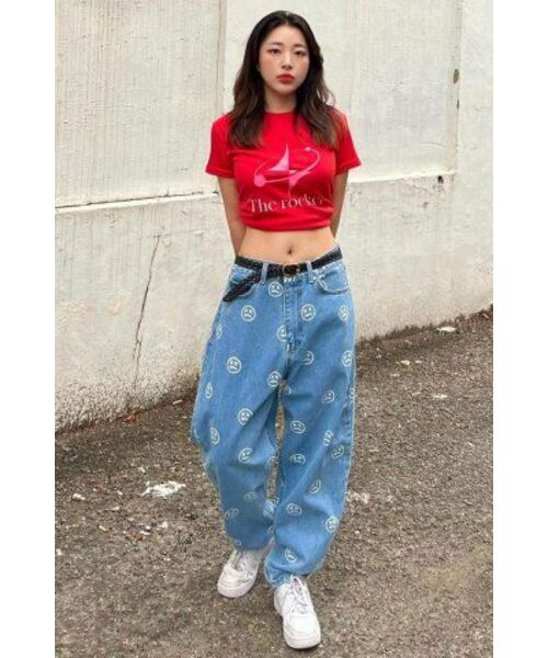MASSNOUN(マスノウン)の「スマイルパターンデニムパンツ MSOJP003-BL(デニムパンツ・レディース・その他・LARGE)」の15枚目の写真