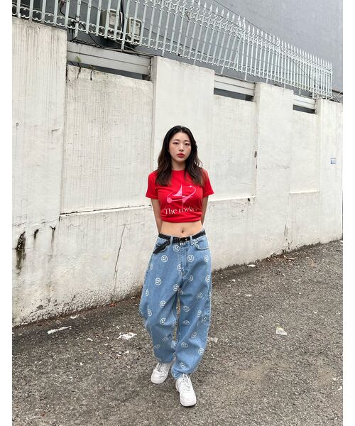 MASSNOUN(マスノウン)の「スマイルパターンデニムパンツ MSOJP003-BL(デニムパンツ・レディース・その他・LARGE)」の17枚目の写真