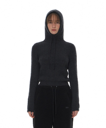 grove | FARBE HOODIE KNIT_GREY(パーカー)