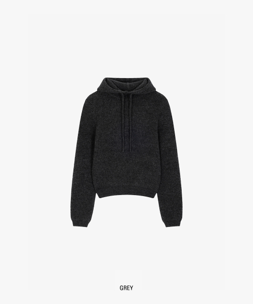 grove（グローブ）の「FARBE HOODIE KNIT_GREY（パーカー・レディース・その他・FREE）」の3枚目の写真