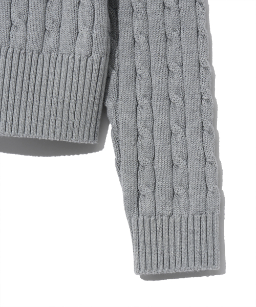 YALE（イェール）の「ウィメンズケーブルニットフードジップアップ_グレー（ニット/セーター・レディース・その他・SMALL/MEDIUM/LARGE）」の8枚目の写真