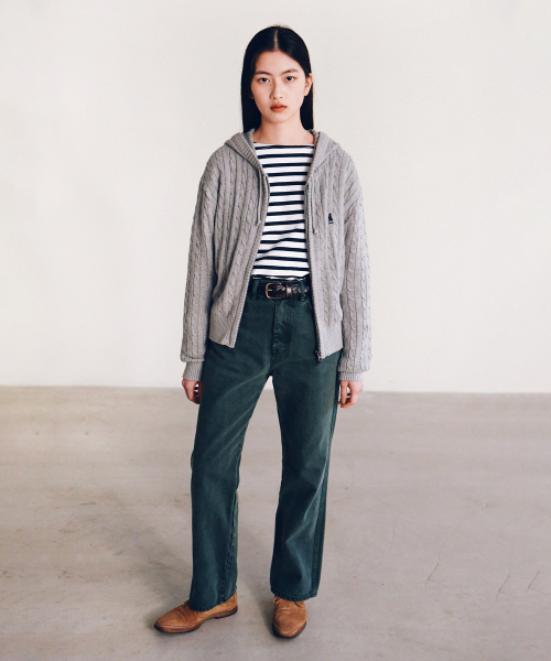 YALE（イェール）の「ウィメンズケーブルニットフードジップアップ_グレー（ニット/セーター・レディース・その他・SMALL/MEDIUM/LARGE）」の10枚目の写真