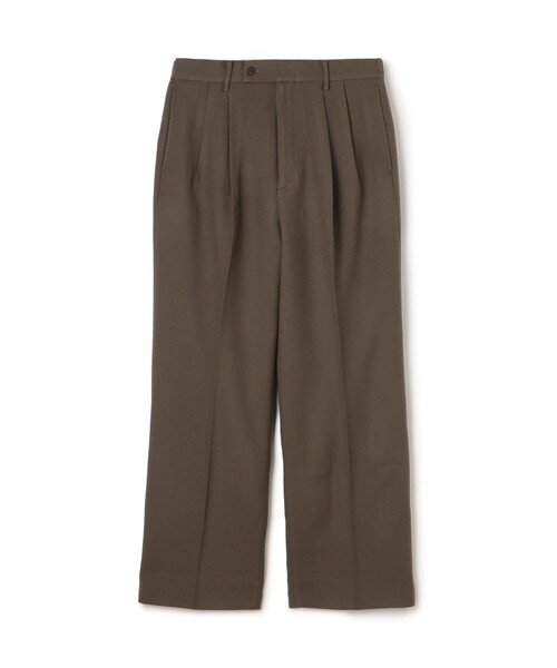 ドライウールツイル 2プリーツワイドストレートバレルパンツ（その他