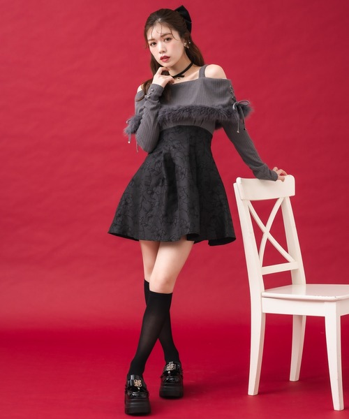 couture BY ROJITA オフショルテレコドキングワンピース セール】オフショルテレコドキングワンピース（ワンピース）｜couture