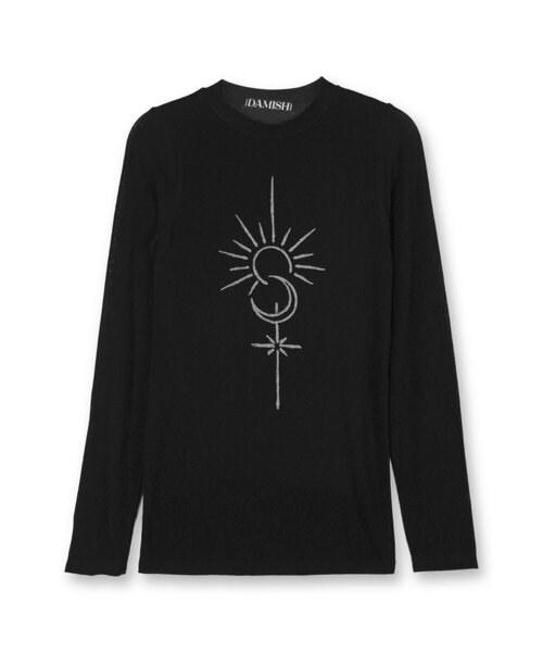 DAMISH(ダミシュ)の「デイアンドナイトシアーロングスリーブ_ブラック(Tシャツ/カットソー・レディース・ブラック・FREE)」の1枚目の写真