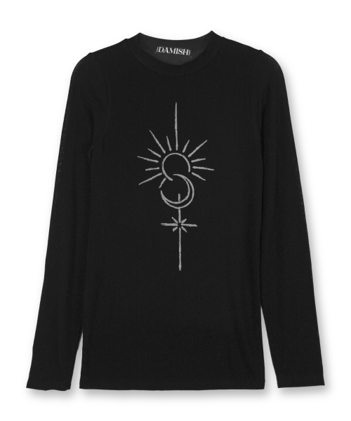 DAMISH(ダミシュ)の「デイアンドナイトシアーロングスリーブ_ブラック(Tシャツ/カットソー・レディース・ブラック・FREE)」の2枚目の写真