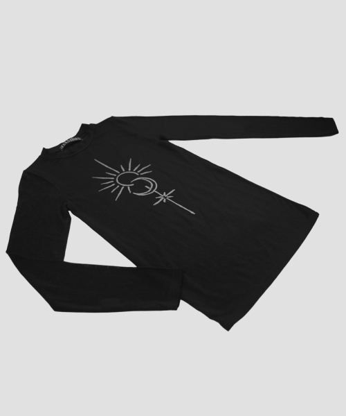 DAMISH(ダミシュ)の「デイアンドナイトシアーロングスリーブ_ブラック(Tシャツ/カットソー・レディース・ブラック・FREE)」の3枚目の写真