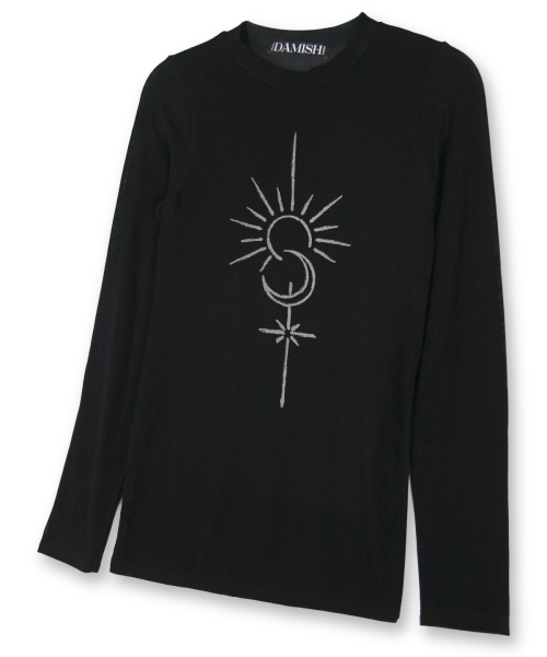 DAMISH(ダミシュ)の「デイアンドナイトシアーロングスリーブ_ブラック(Tシャツ/カットソー・レディース・ブラック・FREE)」の6枚目の写真
