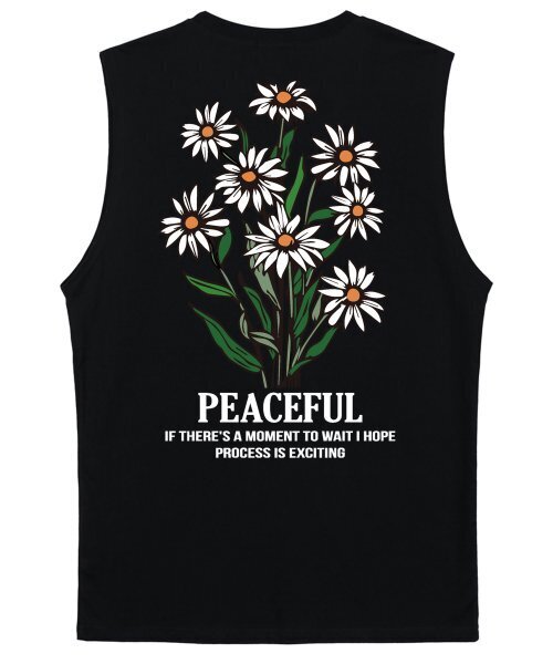 TRIPSHION(トリップション)の「DAISY FLOWER BUNDLE GRAPHIC スリーブレス - ブラック(Tシャツ/カットソー・メンズ・その他・LARGE/MEDIUM/X-LARGE)」の1枚目の写真