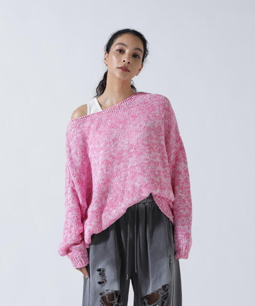 ROYAL FLASH（ロイヤルフラッシュ）の「MITSUKI/ミツキ/サマーニットゆるトップス（ニット/セーター・レディース・ピンク・F）」の15枚目の写真