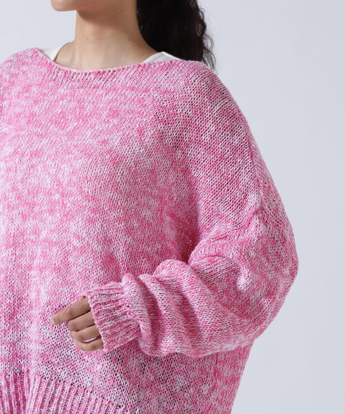 ROYAL FLASH（ロイヤルフラッシュ）の「MITSUKI/ミツキ/サマーニットゆるトップス（ニット/セーター・レディース・ピンク・F）」の7枚目の写真