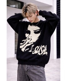 Bling Leads（ブリングリーズ）の「【Bls】【Bling Leads】ジャガード柄　フェイスニット　クルーネック（ニット/セーター）」