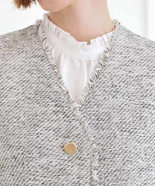 grove（グローブ）の「【手洗いOK】ツイードペプラムジレ（ベスト・レディース・ブラック系3/ネイビー・02/03/04/05/01）」の17枚目の写真